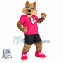 Athlete Brown Wolf Full of Energy Mascot Costume