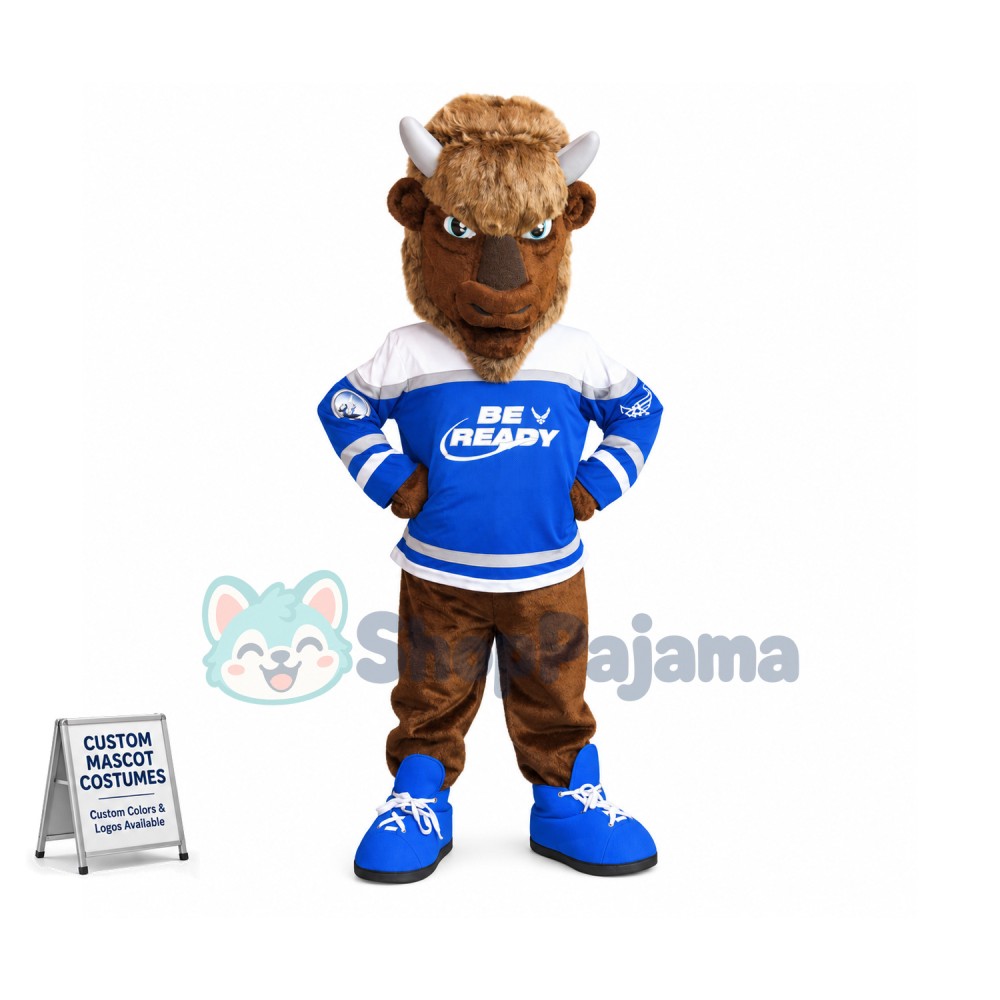 Genial Yak Mascot Costume For Cooperation Project