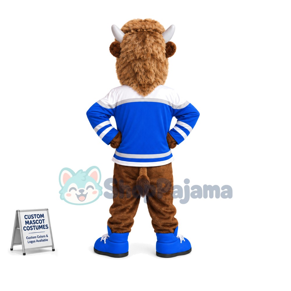 Genial Yak Mascot Costume For Cooperation Project
