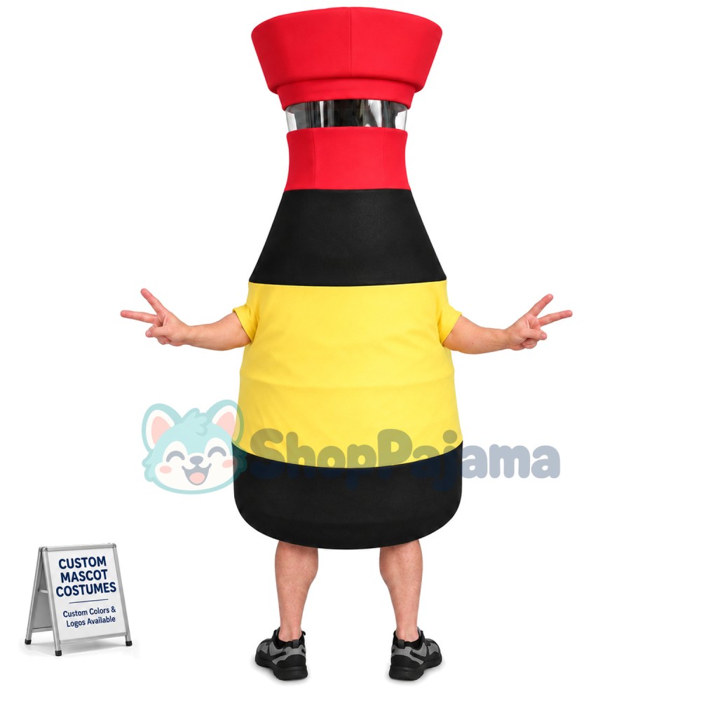 Bottle of Sushi Soy Sauce Mascot Costume