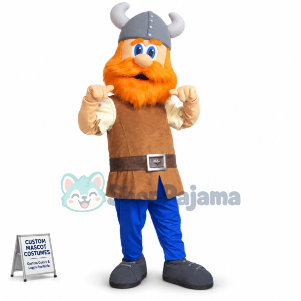 Tauren Samurai With Orange Beard Mascot Costume
