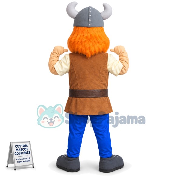 Tauren Samurai With Orange Beard Mascot Costume