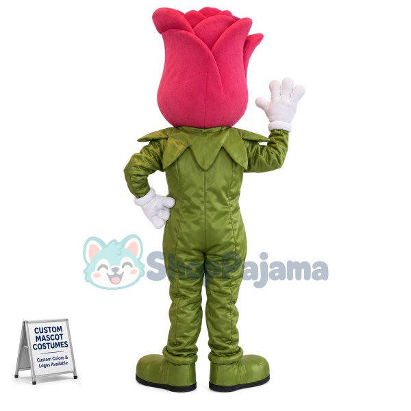 Bright Blooming Rose Mascot Costume