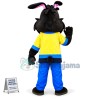 Brave Black Rabbit Mascot Thanksgiving Costume