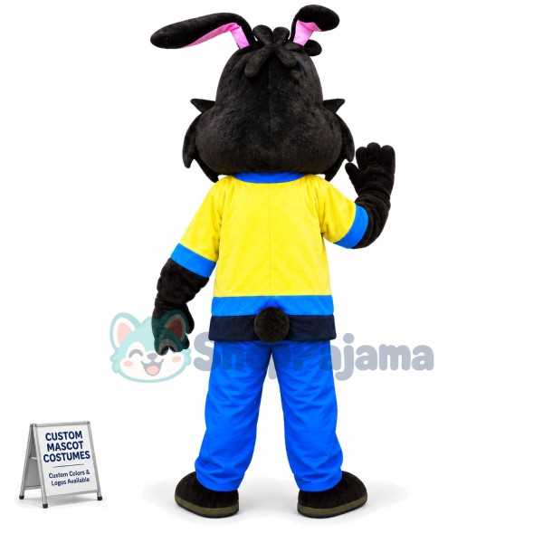 Brave Black Rabbit Mascot Thanksgiving Costume