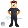 Upright Police Wolf Mascot Costume