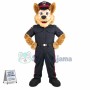 Upright Police Wolf Mascot Costume