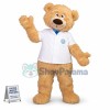 Academic Expert Khaki Bear Mascot Furry Costume