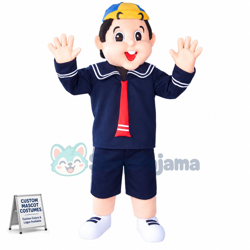 Big Head Kindergarten Boy Mascot Costume