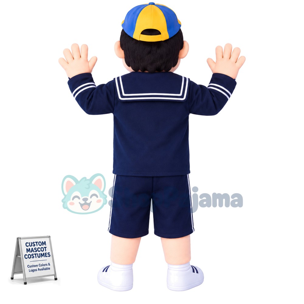 Big Head Kindergarten Boy Mascot Costume