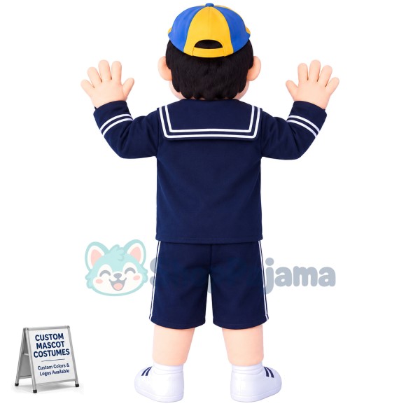 Big Head Kindergarten Boy Mascot Costume