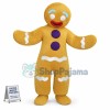 Yellow Christmas Gingerbread Man Mascot Costume