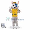 Adult Lovely Dog With Yellow Coat Mascot Costume