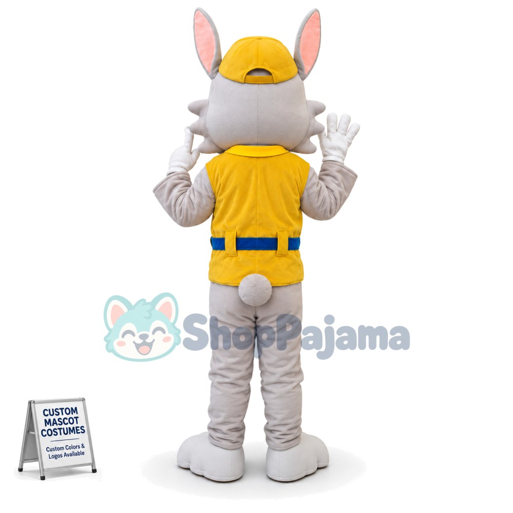 Adult Lovely Dog With Yellow Coat Mascot Costume