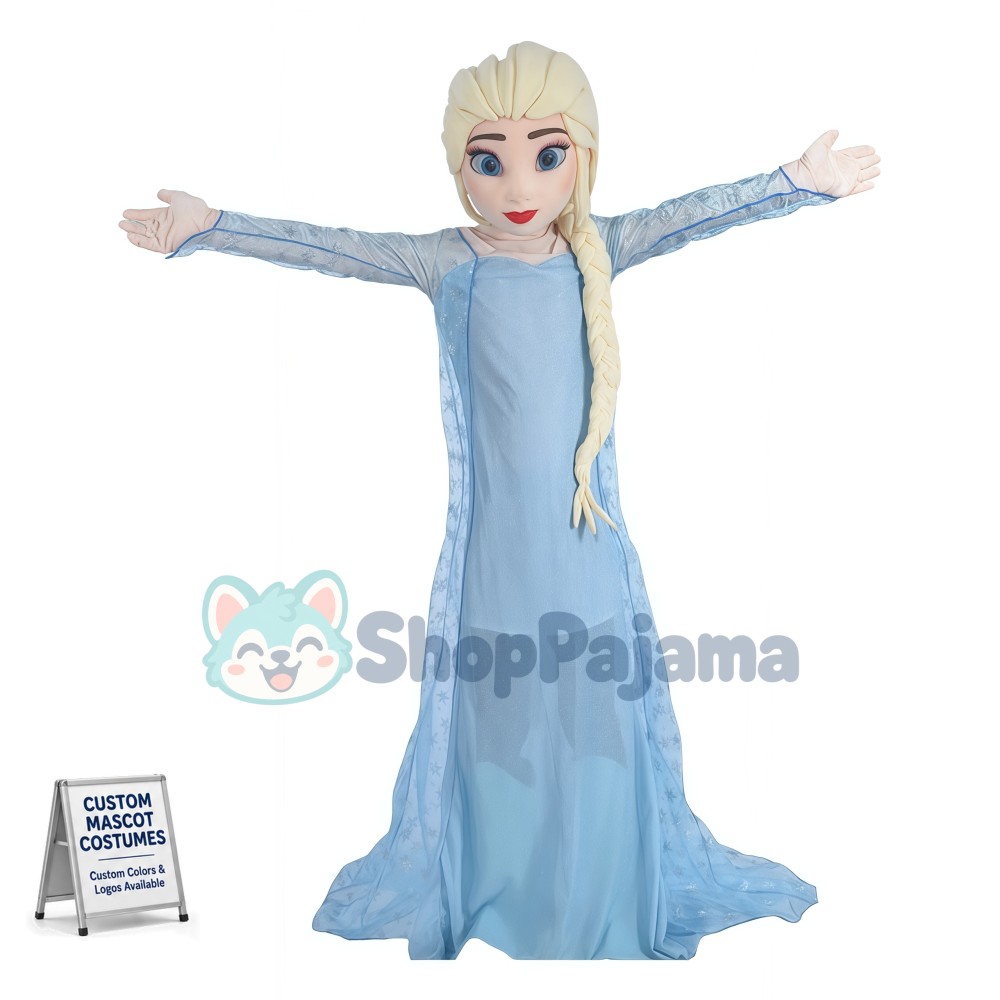 Frozen Magical Snow Princess Elsa Mascot Costume