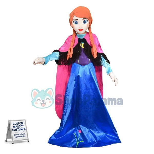 Bright Brave Little Princess Anna Mascot Costume