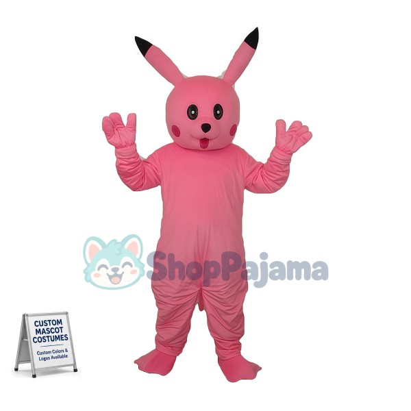 Likable Pink Pikachu Mascot Cartoon Costume