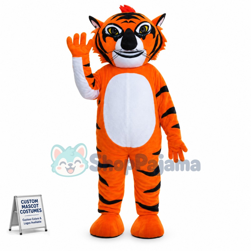 August Adult Tiger Mascot Costume