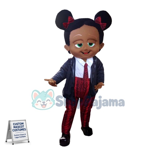 The Black Girl Boss Baby Mascot Costume