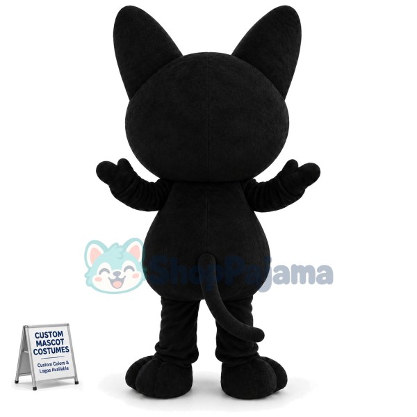 Adult Size Black Cat Mascot Costume