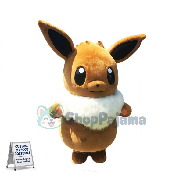 Eevee Pokemon Soft Cartoon Mascot Costume