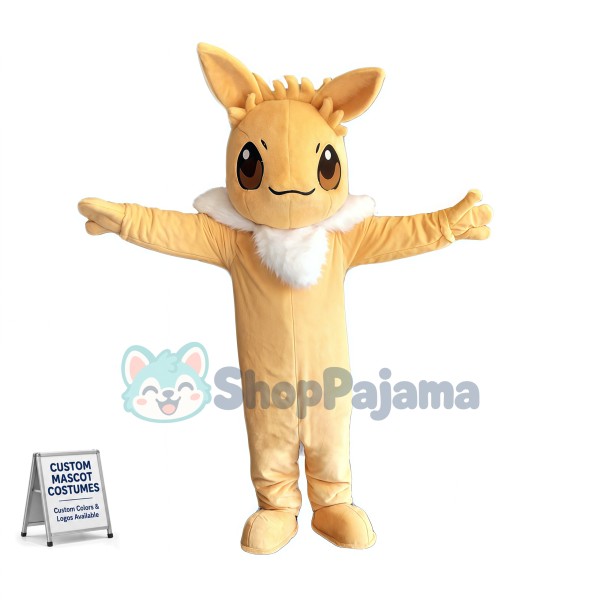 Cute Pokemon Eevee Mascot Costume for Adult