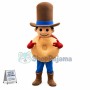 Bread Man With Top Hat Mascot Costume