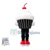 Sweet Creamy Cherry Cake Mascot Costume