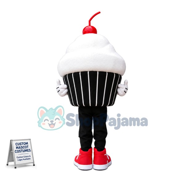 Sweet Creamy Cherry Cake Mascot Costume