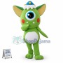 Fanged Green Monocular Mascot Cartoon Costume