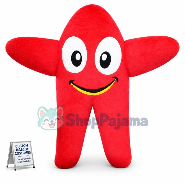 All Red Interesting Starfish Mascot Costume