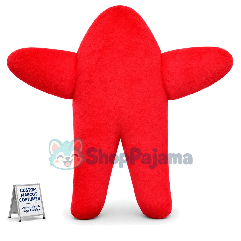 All Red Interesting Starfish Mascot Costume