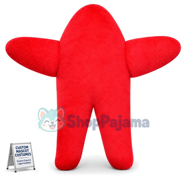 All Red Interesting Starfish Mascot Costume