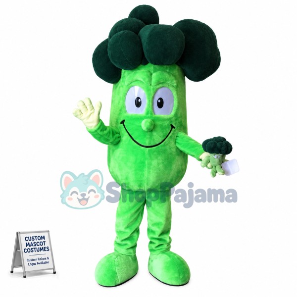 Fresh Broccoli Mascot Costume For Market