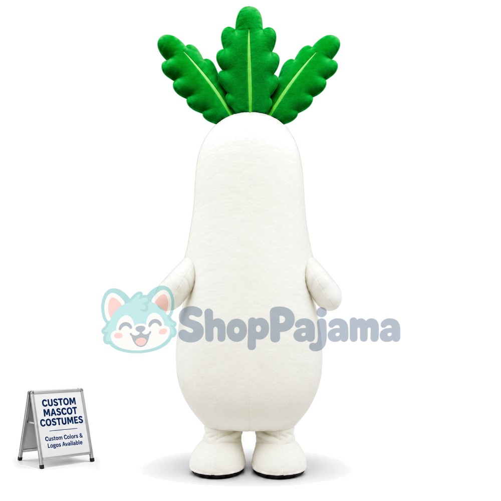 Big Watery White Radish Mascot Costume