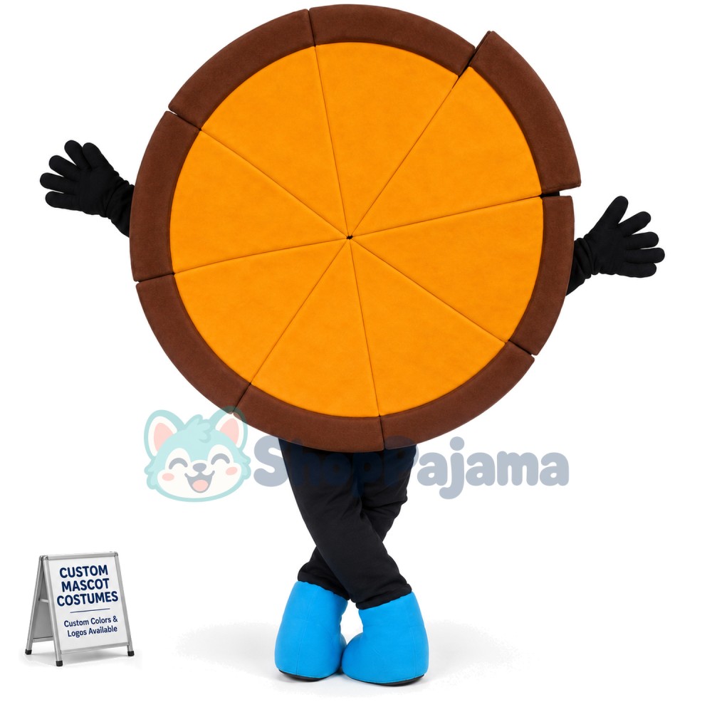 Whole Piece of Mushroom Pizza Mascot Costume