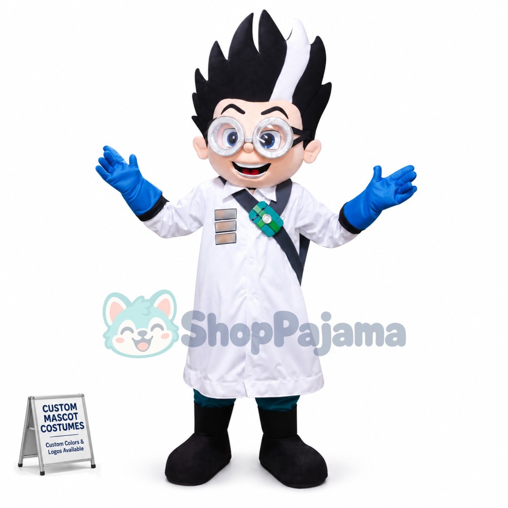 Crazy Scruffy Scientist Mascot Costume