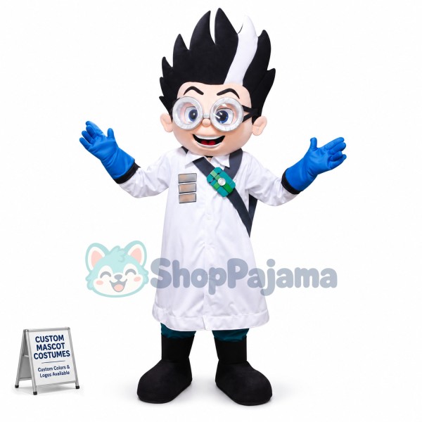 Crazy Scruffy Scientist Mascot Costume