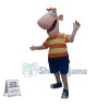 Smart Phineas Flynn In Orange Shirt Mascot Costume