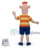 Smart Phineas Flynn In Orange Shirt Mascot Costume
