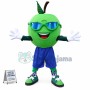 Cool Green Apple With Glasses Mascot Costume