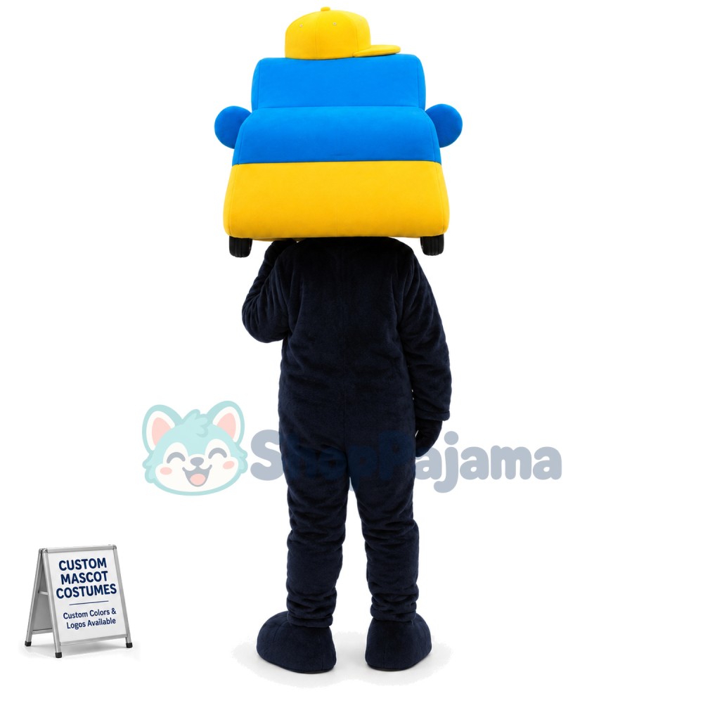 Fancy Cartoon Taxi Man Mascot Costume