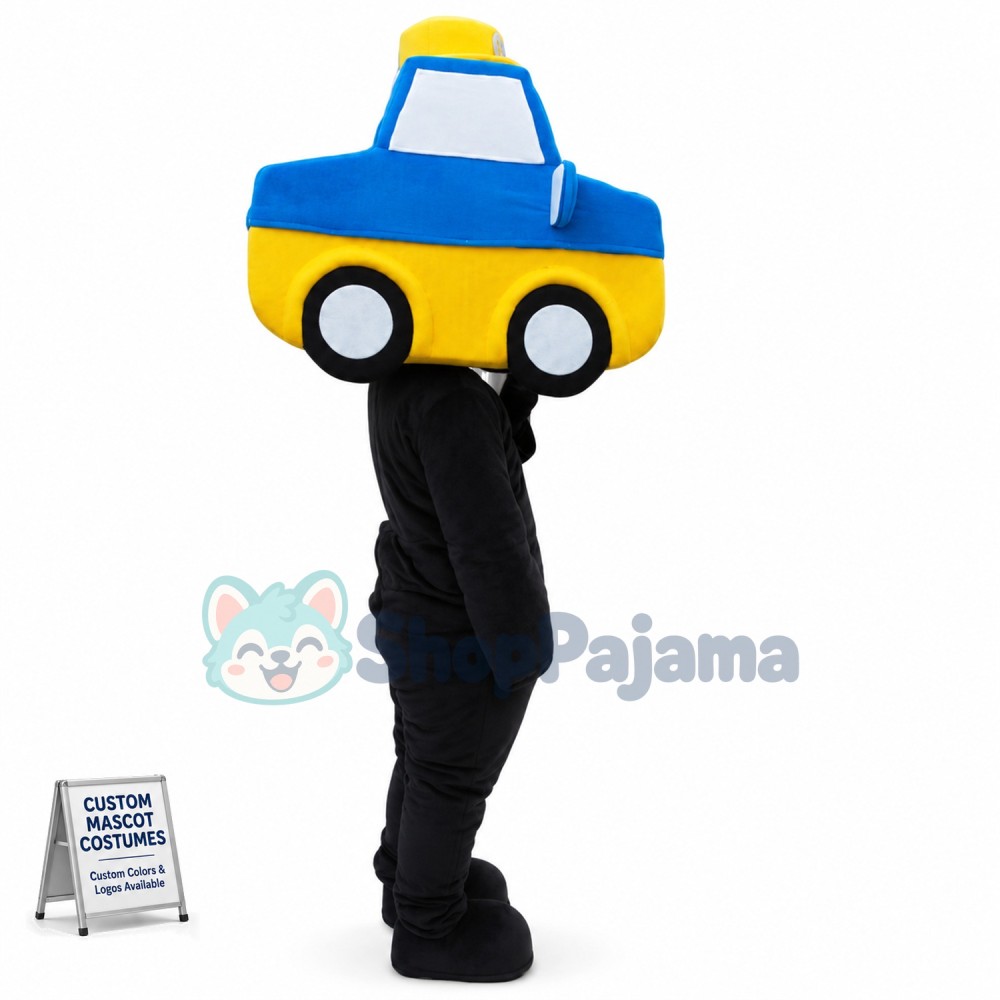 Fancy Cartoon Taxi Man Mascot Costume