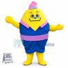 Yellow Cartoon Doctor Egg Mascot Costume