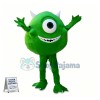 Green Monocular With Small Horns Mascot Costume
