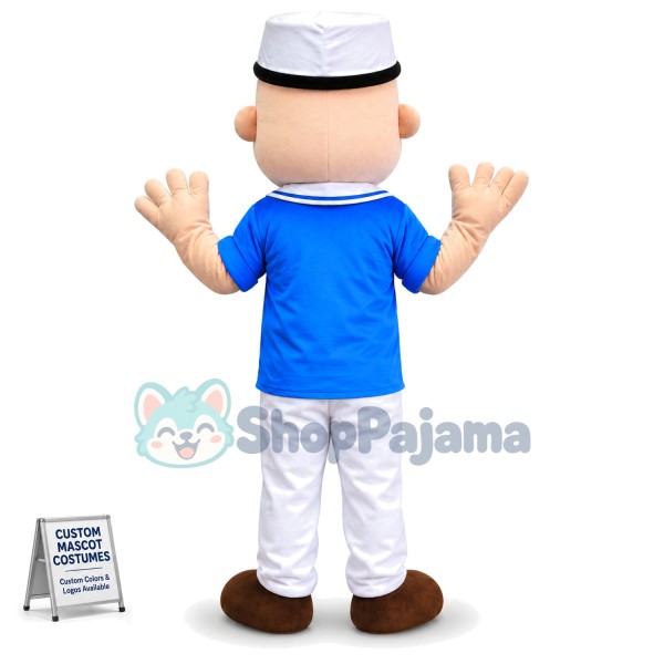 Popeye the Sailor In Blue Suit Mascot Costume