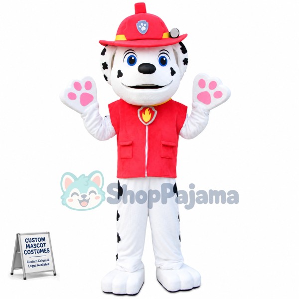 Red Marshall Paw Patrol Mascot Costume