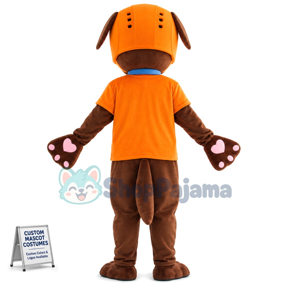 Orange Paw Patrol Zuma Mascot Costume