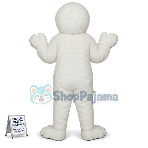 Pure White Plush Orangutan Mascot Costume
