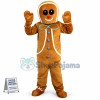 Christmas Caramel Gingerbread Man Mascot Costume